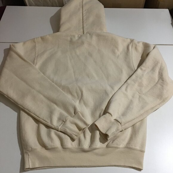 Harvard University Champion Mens Small Hoodie Sweatshirt Embroidered Ivory - Picture 8 of 10